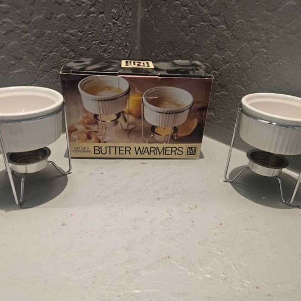 Linens 'n Things Stoneware Butter Warmers Set of 2